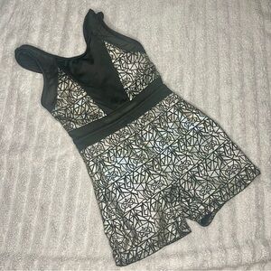 Pull-On Leotard from Cat & Jack™ | Color: Metallic Silver and Black | Size: XS